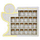 Set présentoir et 24 pots souvenirs Première Communion décors dorés 50x35x10 cm s1