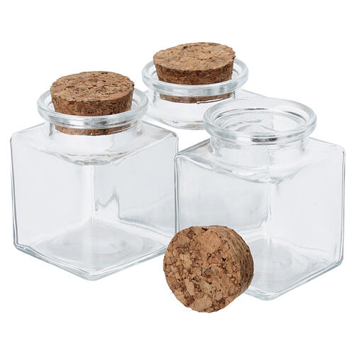 Set with display stand and 24 Confirmation favour jars, gold decorations, 20x14x4 in 3