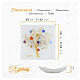 Square Murano Glass Centerpiece Plate with White Tree of Life, 30x30 cm s3