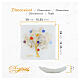 Centro de mesa blanca de vidrio de Murano 40x40 cm Árbol de la Vida con murrinas s3