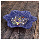 Blue Murano glass bowl with Tree of Life and murrine, 5x5 in s2