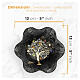 Black Murano Glass Bowl 15 x 15 cm with Tree of Life Design s4