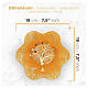 Cuenco naranja  flor de vidrio de Murano 20x20 cm con Árbol de la Vida dorado s3