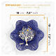 Blue flower bowl with Murano glass and Tree of Life in pure gold, 7.5x7.5 in s3