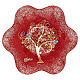Red Murano Glass Flower Bowl with Tree of Life Decoration, 20x20 cm s1