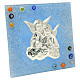 Bildtafel aus Murano-Glas – Schutzengel mit Jesuskind, hellblau, 10 x 10,5 cm s3