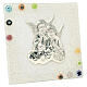 Angels icon for Baptism in white Murano glass s3