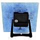 Horloge de table carrée bleue en verre de Murano avec Arbre de Vie et murrines, 10x10 cm s4