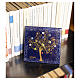 Blue Square Table Clock with Murano Murrine Glass and Tree of Life in 24k Gold Leaf, 9.5 x 9.5 cm s2
