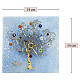Blue Murano Glass Table Clock with Tree of Life, 14.5x14.5 cm s3