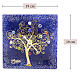 Square Murano Glass Table Clock in Blue with Tree of Life, 20 x 20 cm s3