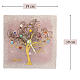 Square Pink Murano Glass Table Clock with Tree of Life Motif, 19x19 cm s3