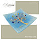 Blue Murano glass dish  with Tree of Life in genuine gold leaf s4