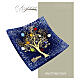 Blue 3.5x3.5 in Murano flass dish with Murrine and Tree of Life s6