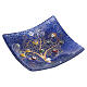 Platillo 9x9 cm azul murrinas vidrio de Murano con Árbol de la Vida s1