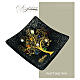Black Murano Glass Plate with Tree of Life (Murano Murrine), 9x9 cm s6