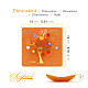 Decorative Orange Murano Glass Dish with Murrine, 15x15 cm s3