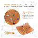 Decorative Orange Murano Glass Dish with Murrine, 15x15 cm s5