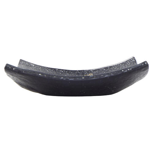 Black Murano Glass Murrine Plate, 15x15 cm 9