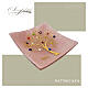 Pratinho cor-de-rosa murrine em vidro de Murano 15x15 cm s6
