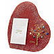 Porta-fotos vermelho com murrinas em vidro de Murano e Árvore da Vida 20x20 cm para foto 7x10 cm s5