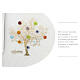 White Murano glass murrine photo frame with gold Tree of Life, 28x28 cm for 13x18 cm photo s4