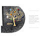 Black Tree of Life photo frame with 24k gold and Murano murrine 28x28 cm for 13x18 cm photo s5
