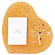 Portarretrato Árbol de la Vida murrinas vidrio Murano color naranja 40x40 cm para foto 25x20 cm s1