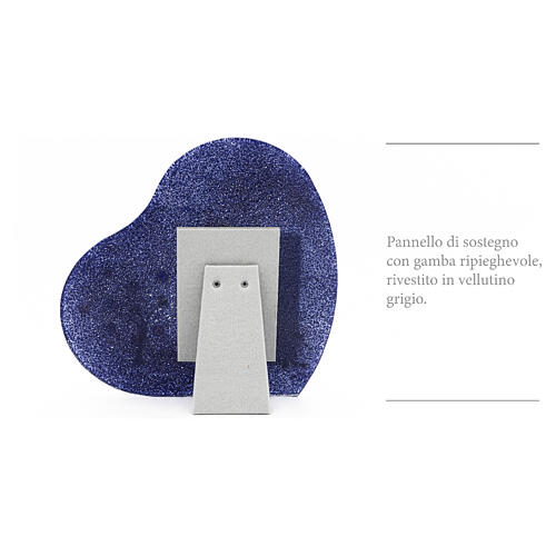 Porta‑retrato azul noite murrine de Murano Árvore da Vida dourado 40x40 cm para foto 25x20 cm 6