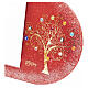 Cadre photo rouge Arbre de Vie et murrines en verre de Murano 40x40 cm pour photo 25x20 cm s5