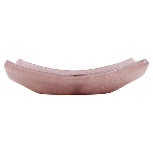 Pink Glass Trinket Dish Murano Murrine and Genuine Gold Leaf, 20x20 cm 6
