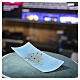 Light blue valet tray with Murano glass murrine and Tree of Life, 2x6x12 in s3