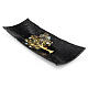 Black Murano glass valet tray, Tree of Life with multicoloured murrine, 2x6x12 in s1