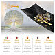 Black Murano glass valet tray, Tree of Life with multicoloured murrine, 2x6x12 in s2
