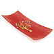 Vaciabolsillos decorativo rojo con murrinas de vidrio de Murano y Árbol de la Vida 5x15x30 cm s1