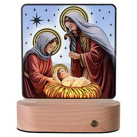Night light with Nativity by Valenti, 6x5 in, warm white LED light