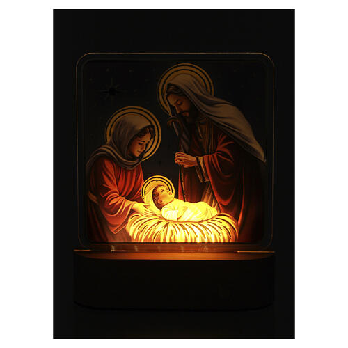 Night light with Nativity by Valenti, 6x5 in, warm white LED light 3