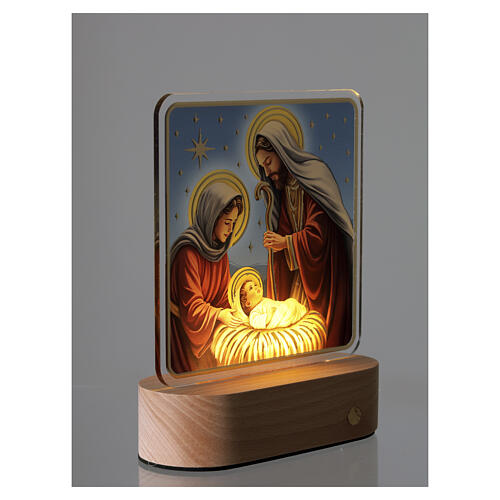 Veilleuse Nativité Valenti 15x13 cm lumière LED blanc chaud 4