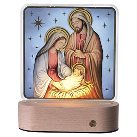 Lámpara Natividad Valenti luz led blanco cálido 15x13 cm acrílico