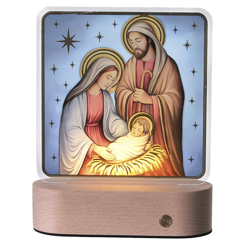 Lâmpada Natividade Valenti luz LED branco quente 15x13 cm acrílico 1