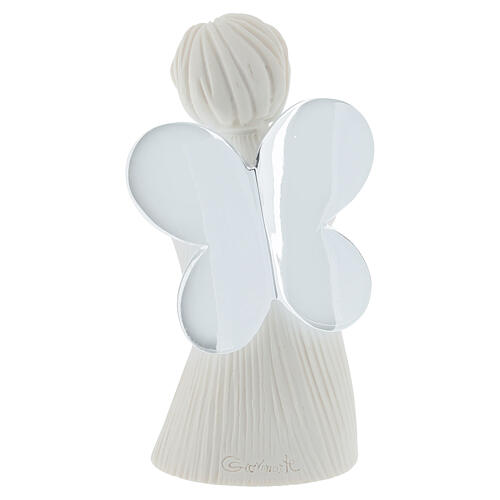 White angel with heart and silver wings, 5 in 4