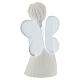 White angel figurine with heart and silver wings, 12 cm s4