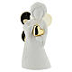 White resin angel statue with mirrored gold finish, 12 cm s1