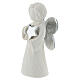 Modern White Angel Figurine with Star and Silver Wings, 12 cm s2