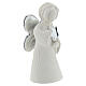 Modern White Angel Figurine with Star and Silver Wings, 12 cm s3