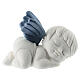 Angioletto che dorme con ali celeste 5cm s1