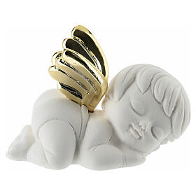 Estatua Ángel duermiendo alas color oro 5 cm