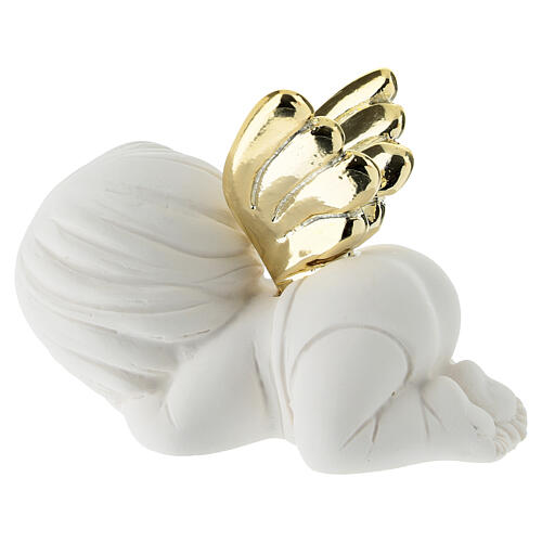 Sleeping angel figurine with gold wings, 5 cm 4