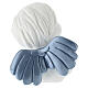 Anjo com lanterna 10 cm em resina asas cor azul claro s4