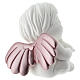 Angelot aux ailes roses avec lanterne 10 cm en résine s4